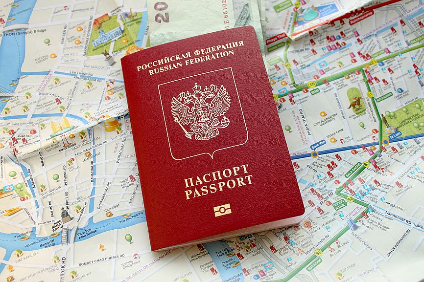 Российский загранпаспорт на карте