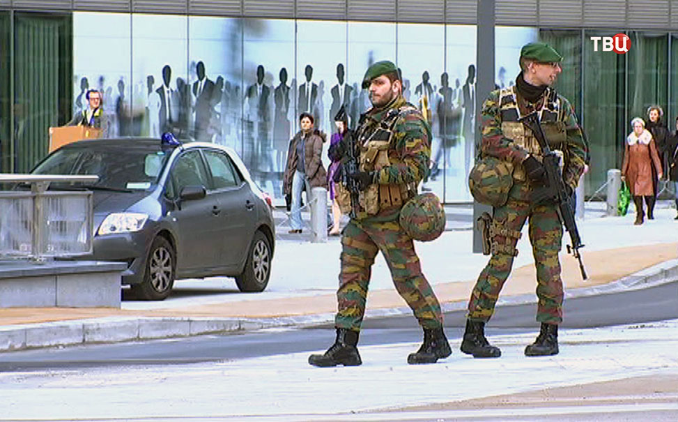 Военная полиция в Брюсселе