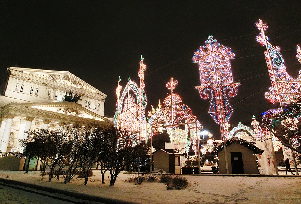 Новогодние оформление Москвы