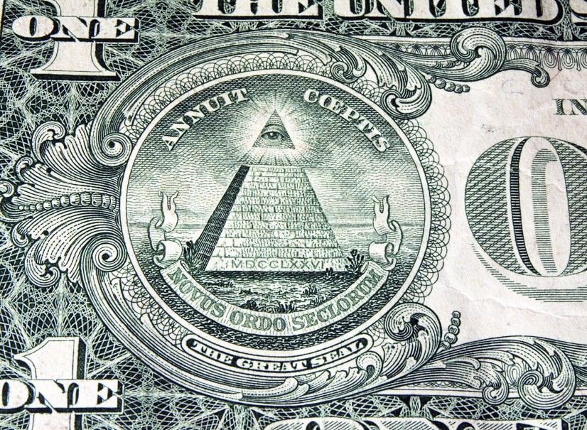 Пирамида с купюры в один доллар