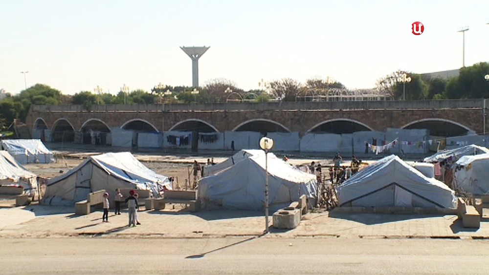 Лагерь беженцев в Сирии