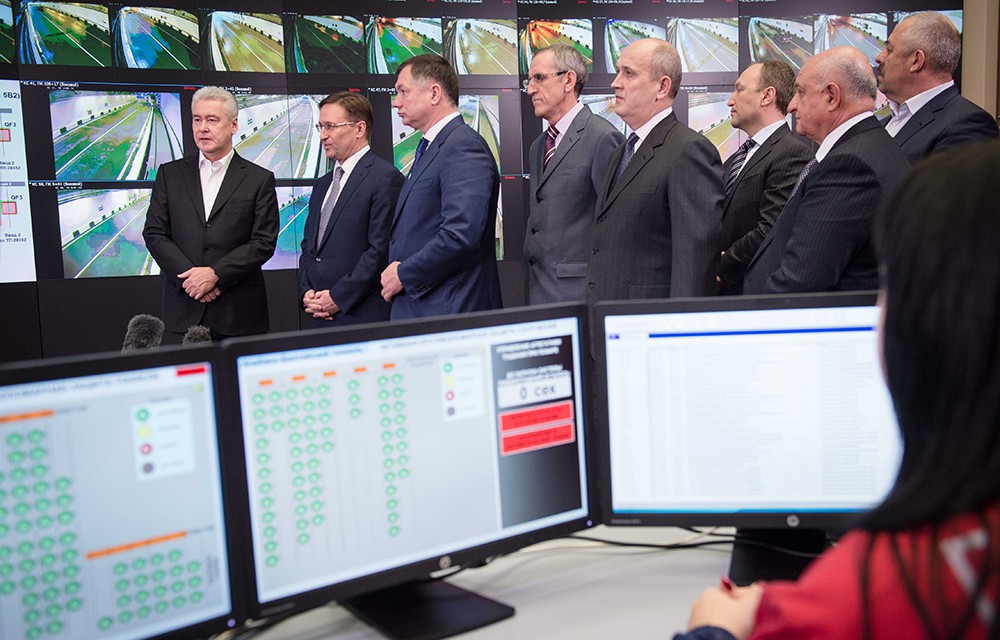 Мэр Москвы Сергей Собянин во время открытия Алабяно-Балтийского тоннеля