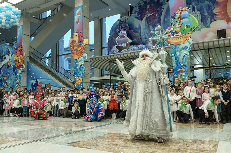 Дед Мороз во время новогоднего представления в Кремле 