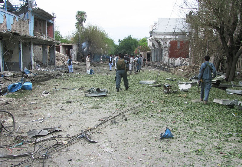 На месте взрыва в Афганистане 