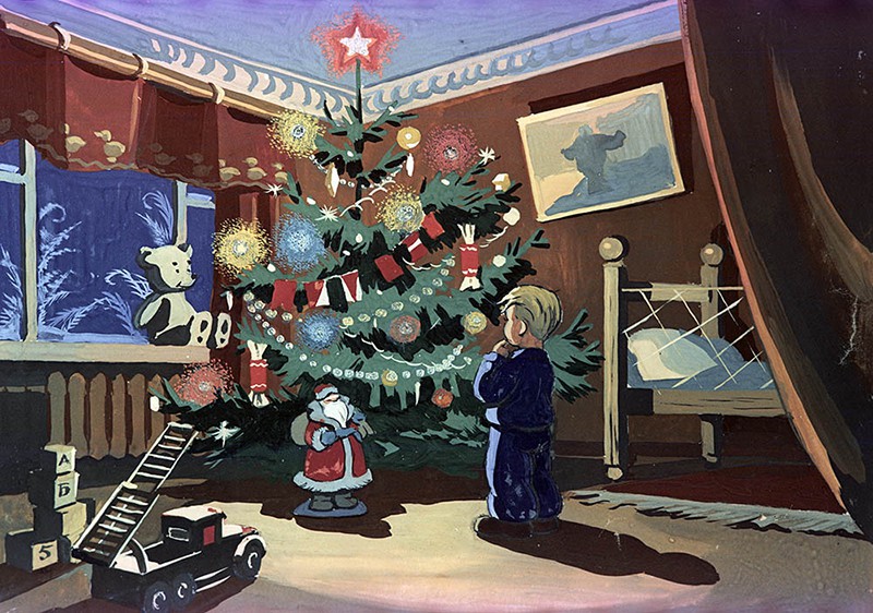 Кадр из мультфильма "Новогоднее путешествие". 