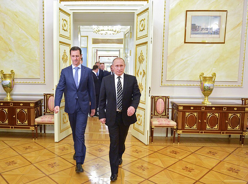 Президент России Владимир Путин и президент Сирии Башар Асад во время встречи в Кремле