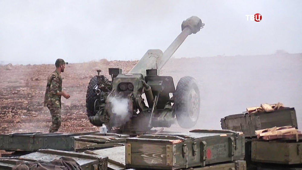 Артиллерия сирийской армии  