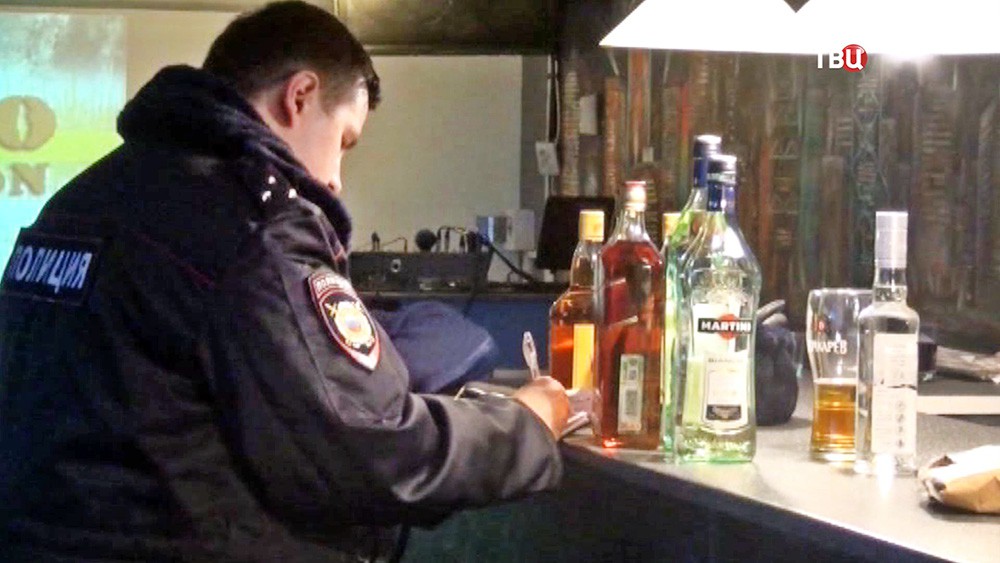 Полиция изьяла алкоголь