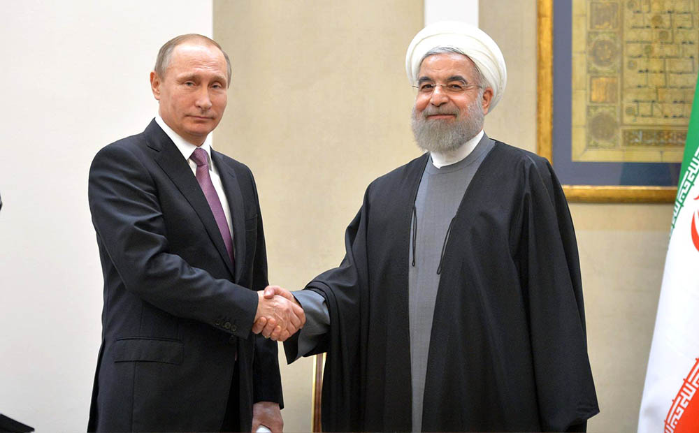 Президент России Владимир Путин и президент Республики Иран Хасан Рухани