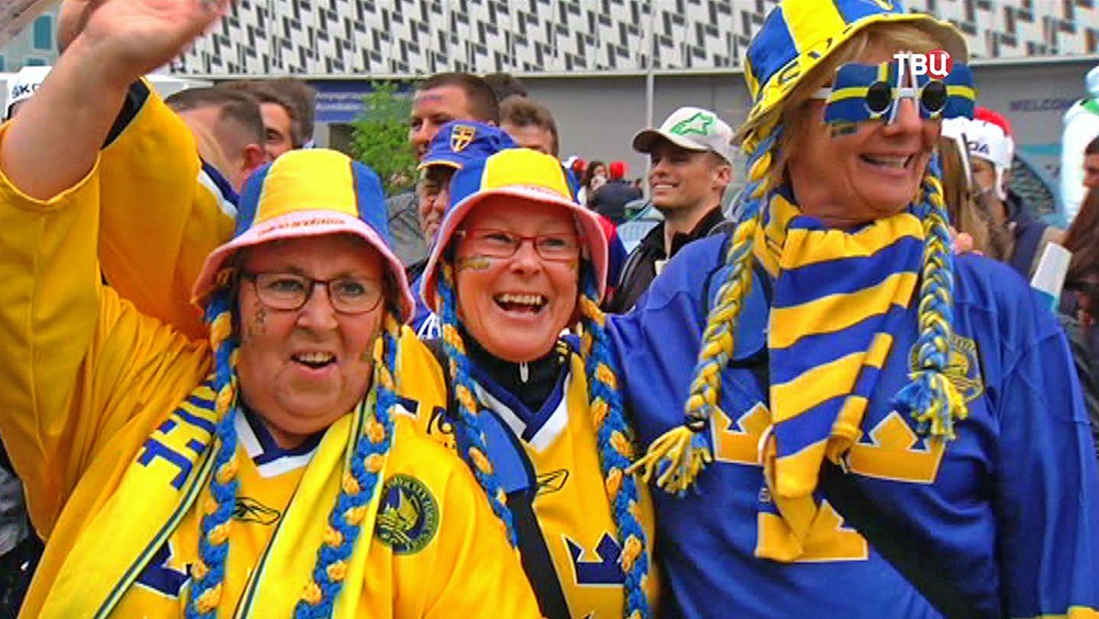 Болельщики сборной Швеции