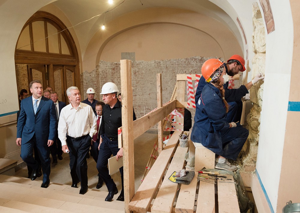 Сергей Собянин осмотрел ход реконструкции Политехнического музея