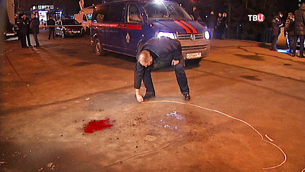 Следственные действия на месте перестрелки на Рочдельской улице в Москве