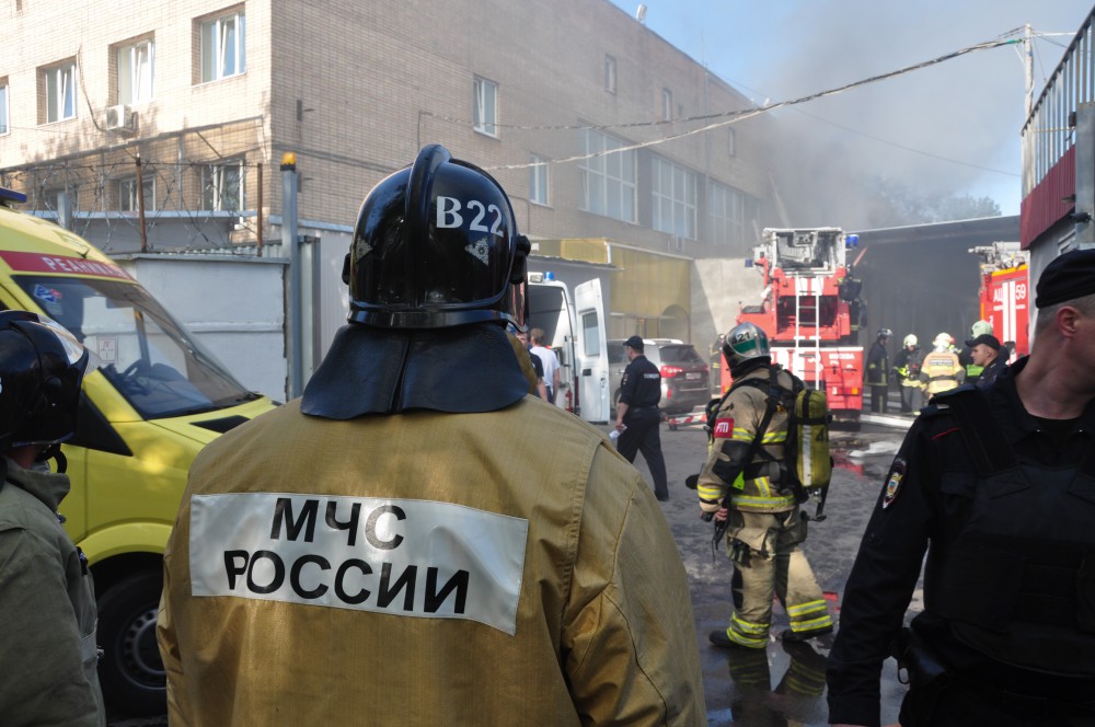 Пожар на складе на Алтуфьевском шоссе