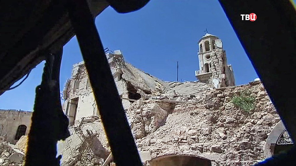Руины города Алеппо