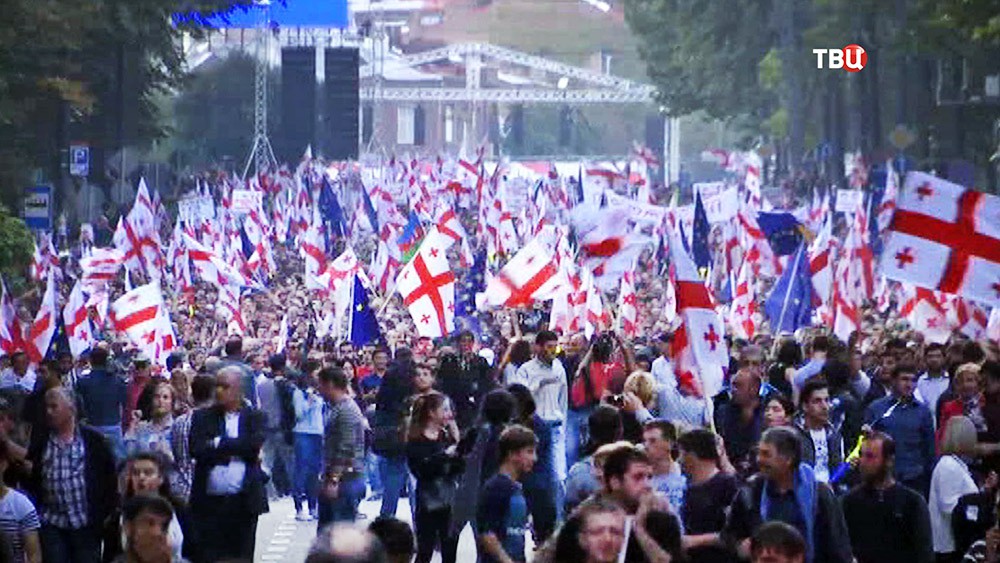 Митинг в Грузии