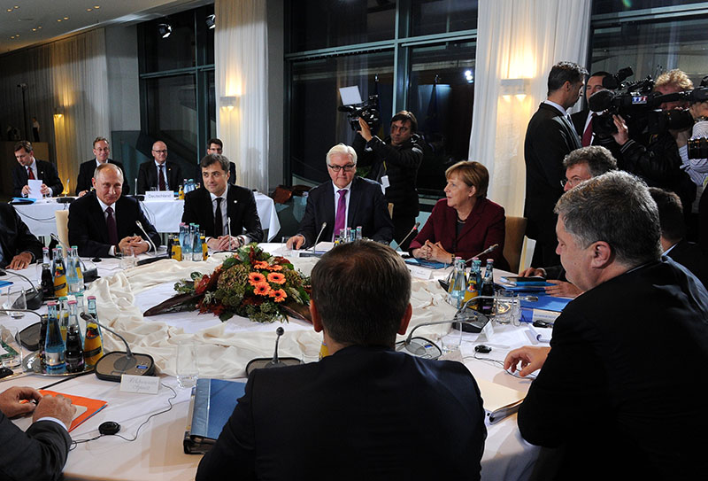 Встреча лидеров стран "нормандской четверки" в Берлине 
