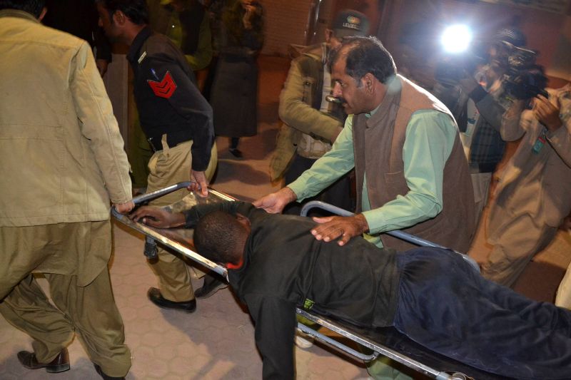 Последствия атаки на академию полиции в Пакистане