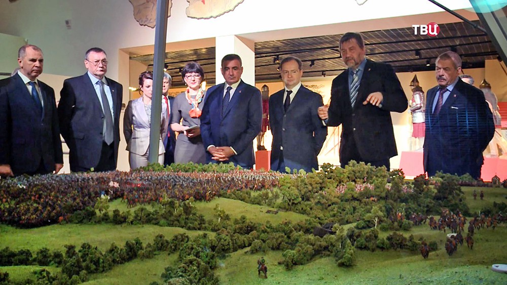 Министр культуры Владимир Мединский и губернатор Тульской области Алексей Дюмин посетили музейный комплекс на Куликовом поле