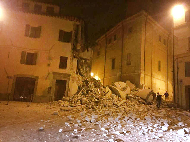 Последствия землетрясения в Италии