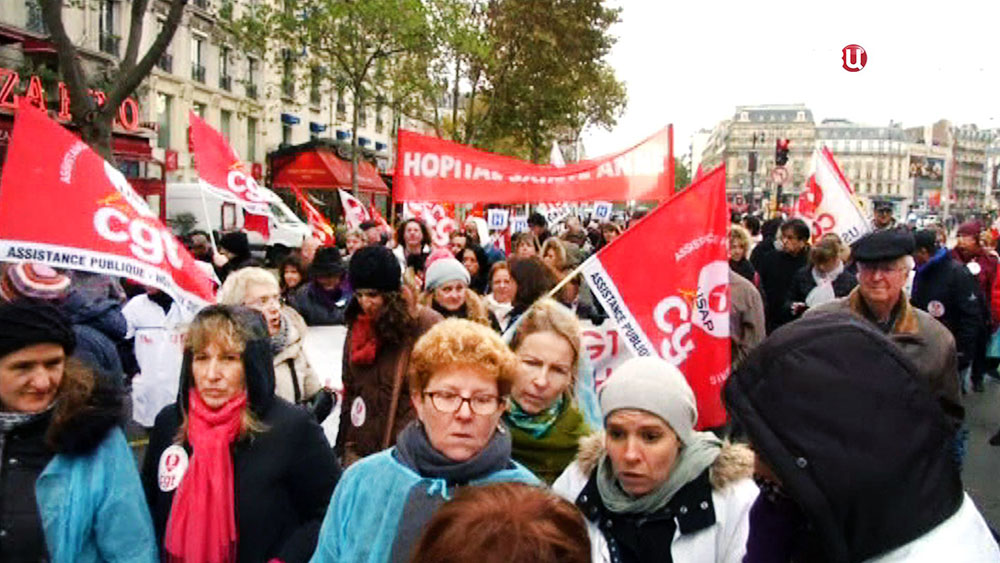 Митинг врачей во Франции