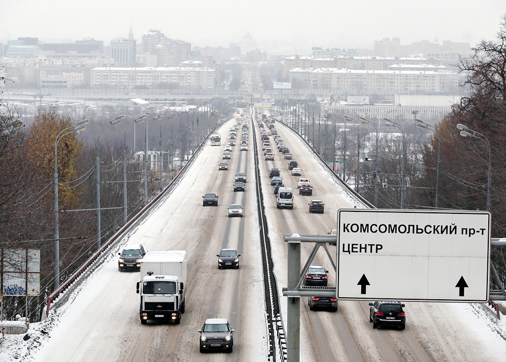 Автомобильное движение в Москве