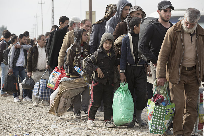 Беженцы, город Мосул. Боевые действия в Ираке 