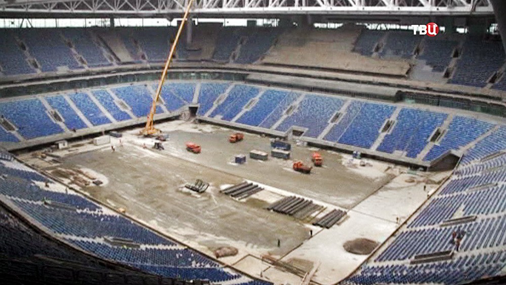 Строительство стадиона "Зенит-Арена" 