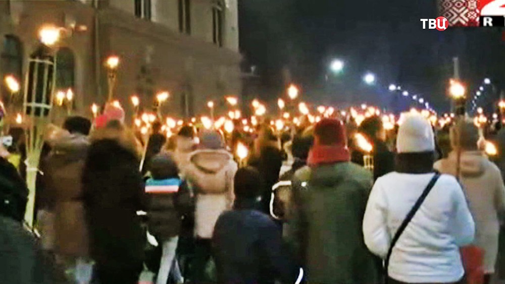 Факельное шествие в Литве