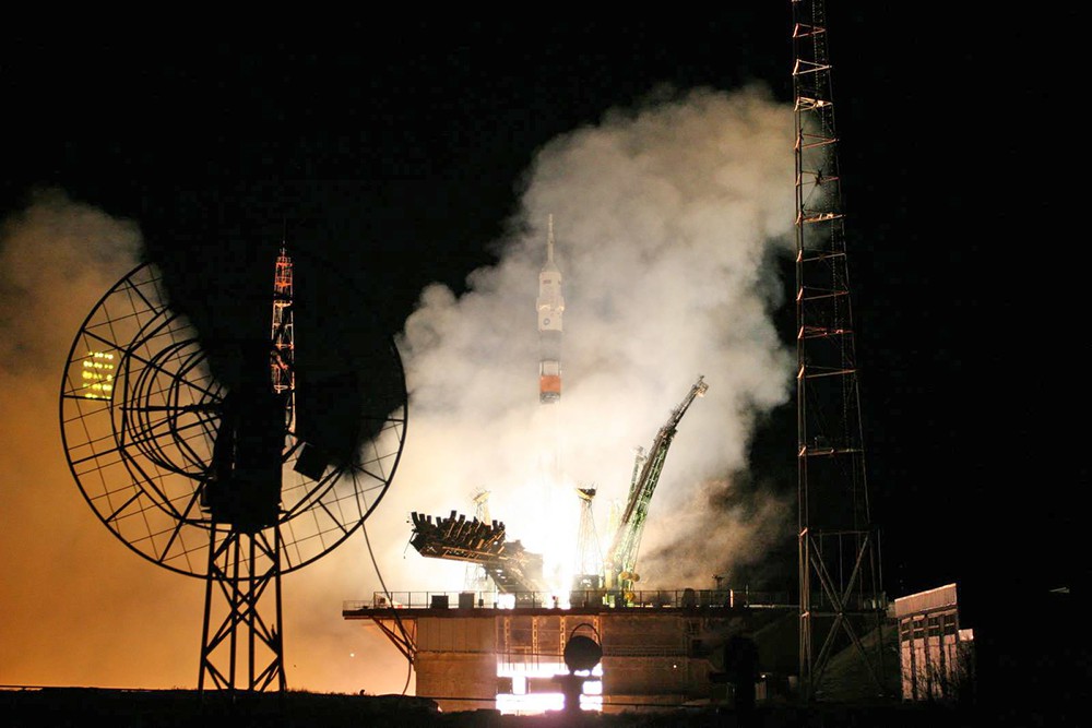 Ракета-носитель "Союз-ФГ" на стартовой площадке