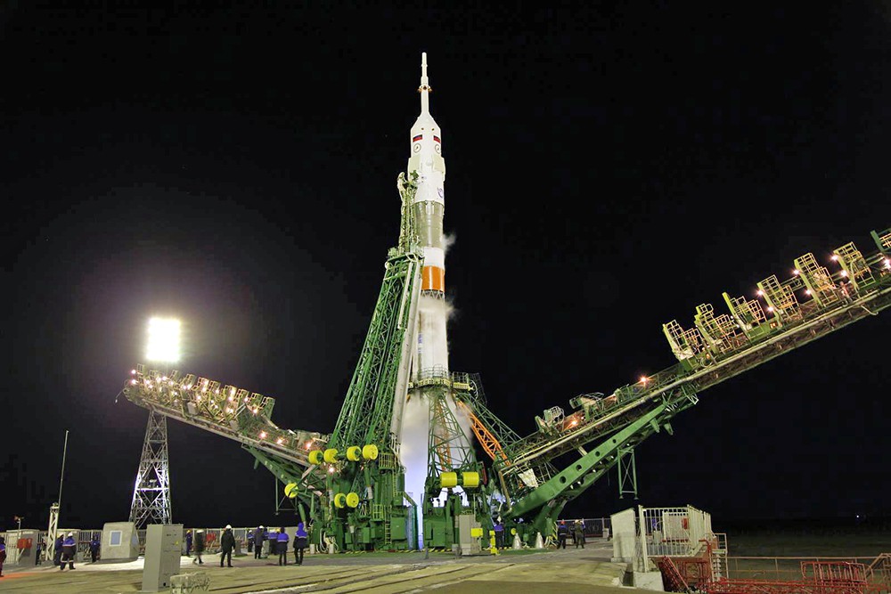 Ракета-носитель "Союз-ФГ" на стартовой площадке