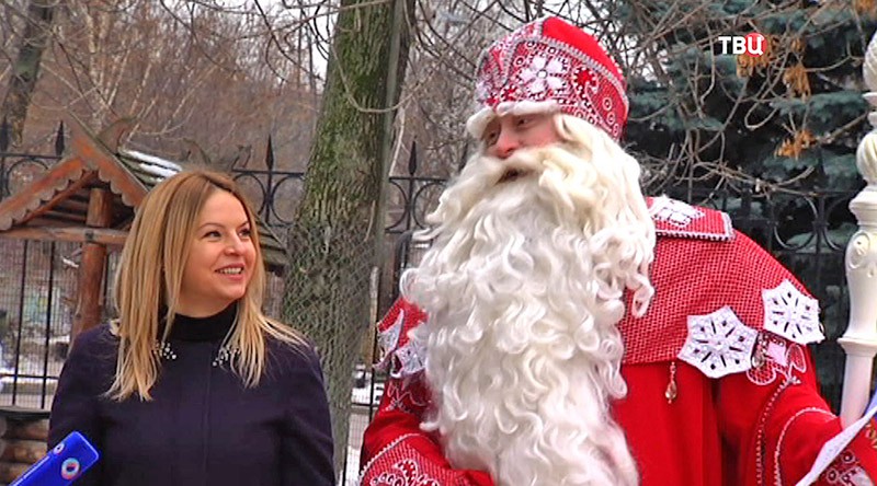 Дед Мороз в Московском зоопарке