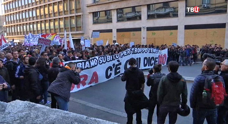 Митинг в Италии