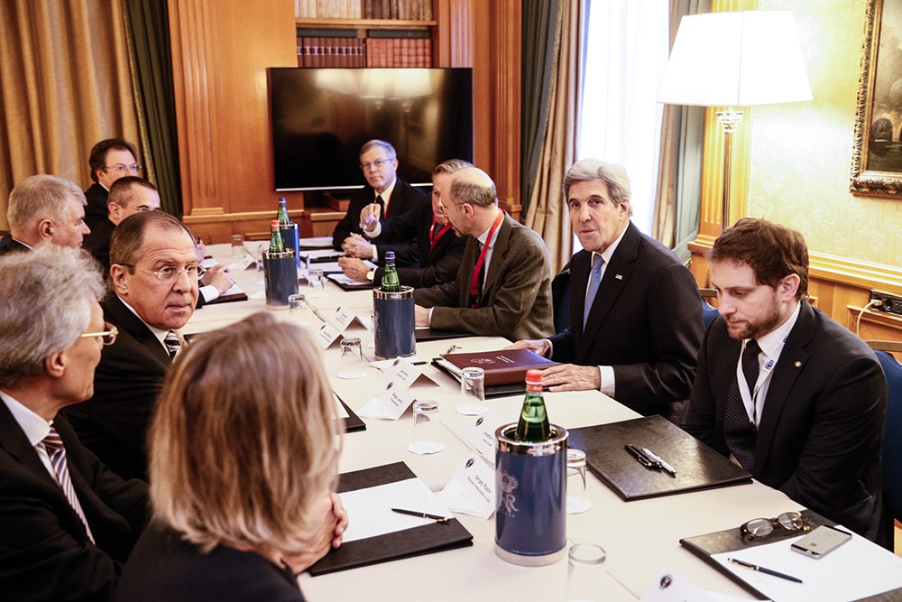 Переговоры главы МИД России Сергея Лаврова и госсеркетаря США Джона Керри