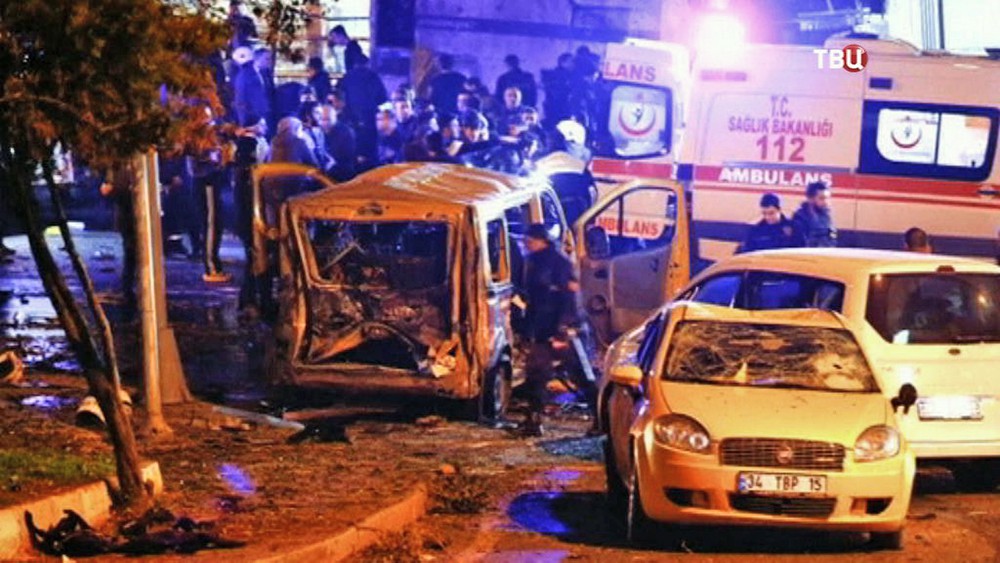 На месте теракта в Стамбуле, Турция