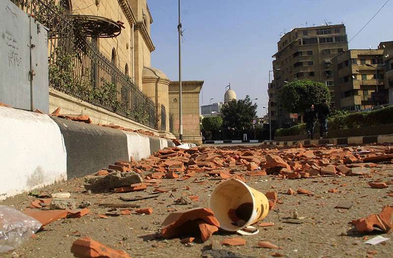 На месте взрыва в Каире, Египет 