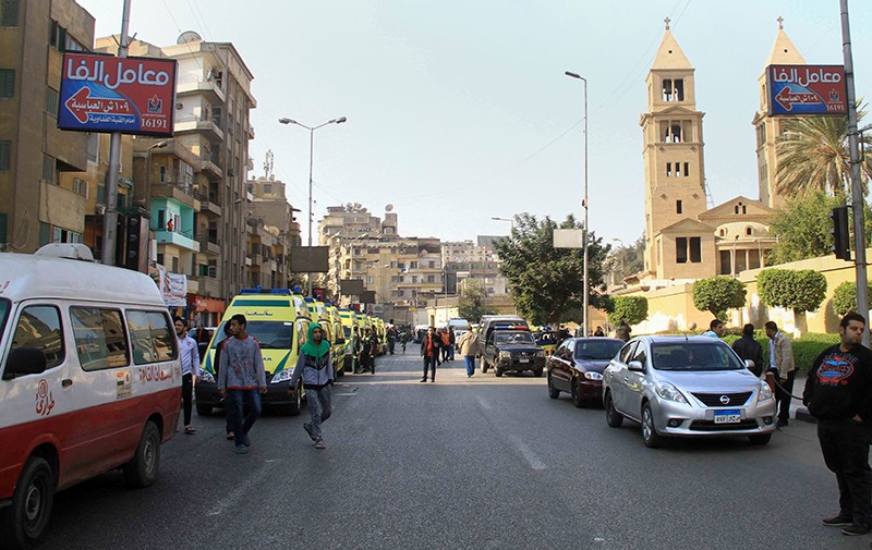 На месте взрыва в Каире, Египет 