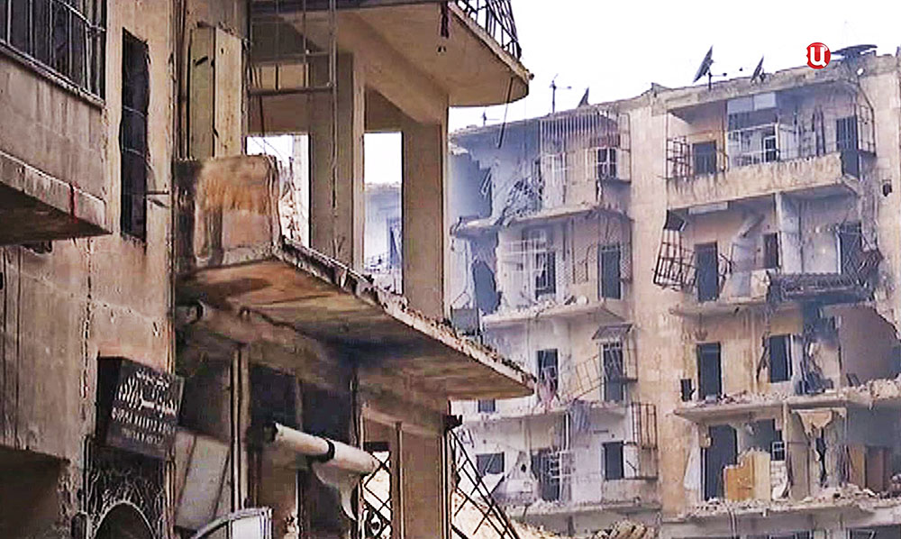 Последствия боевых действий в Алеппо. Сирия