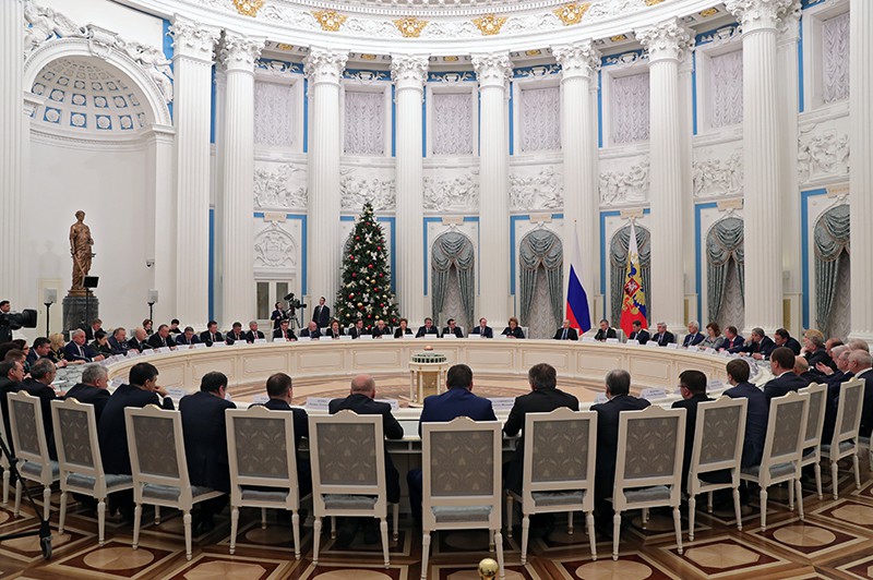 Владимир Путин на встрече с руководством Госдумы и Советом Федерации