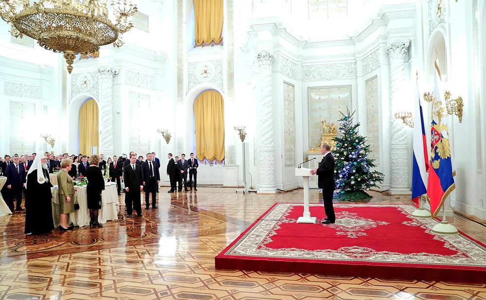 Владимир Путин на праздничном приеме в Кремле