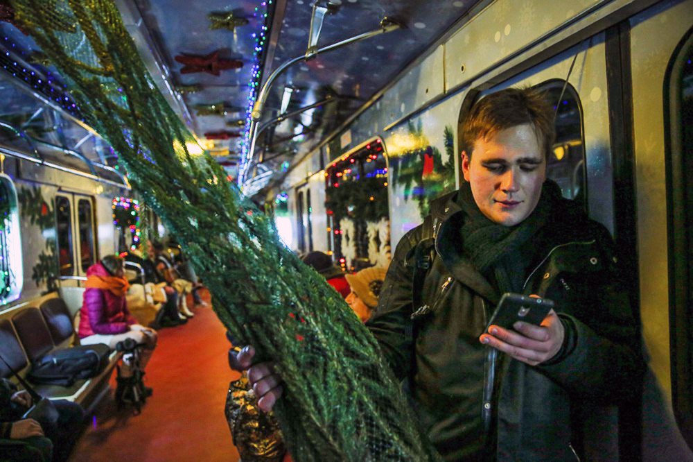 Празднование Нового года в Москве