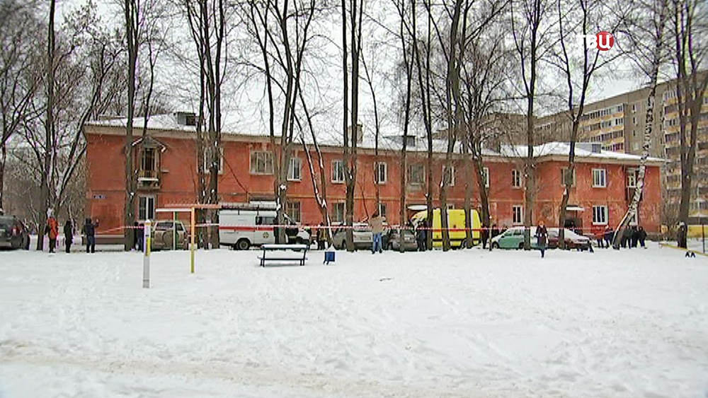 Экстренные службы на месте утечки газа в Подольске