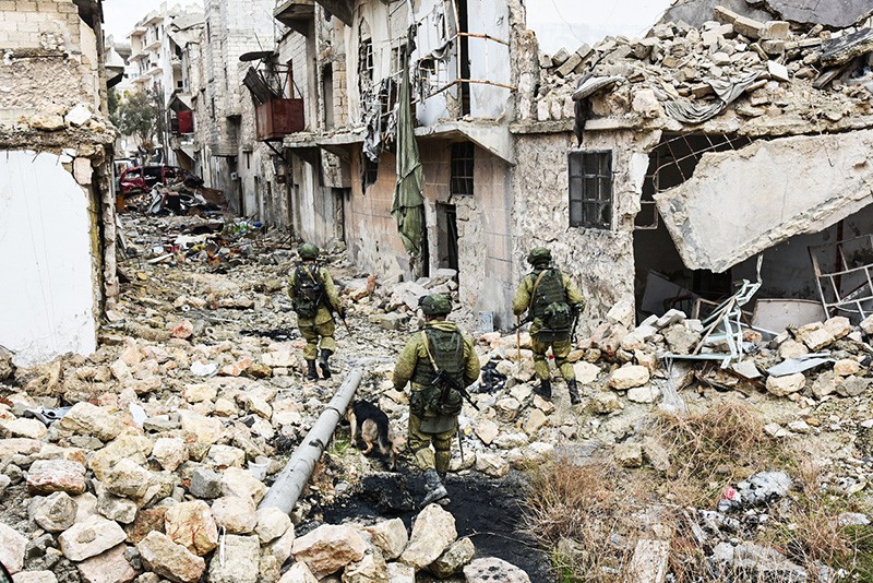 Разминирование квартала города Алеппо, Сирия 