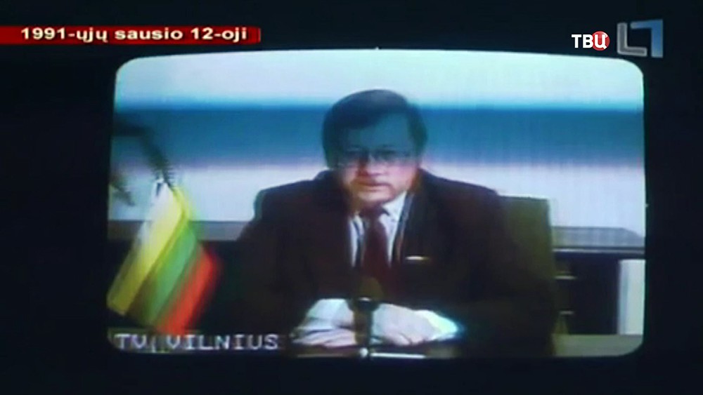 Вещание из захваченного литовскими националистами телецентра
