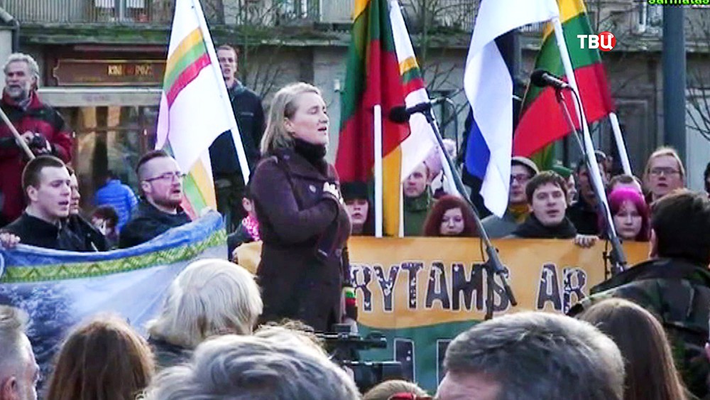 Митинг литовских радикалов