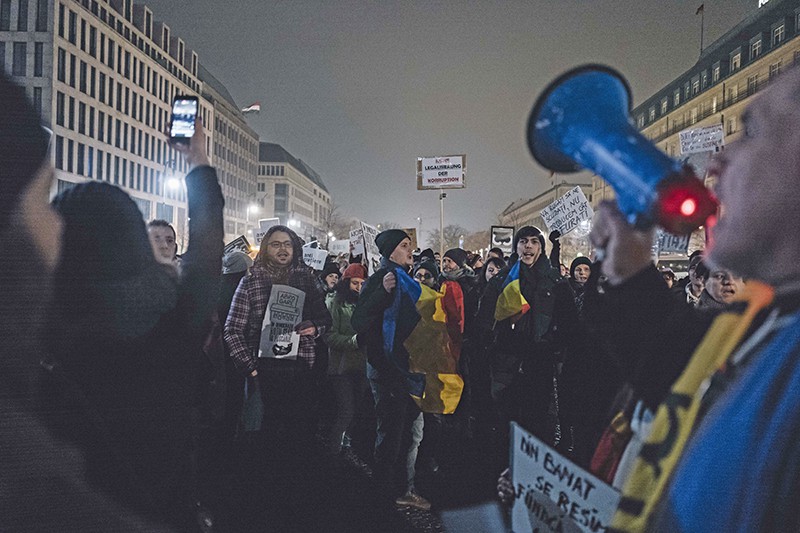 Акция протеста в Румынии