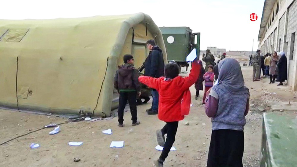 Лагерь для беженцев в Сирии