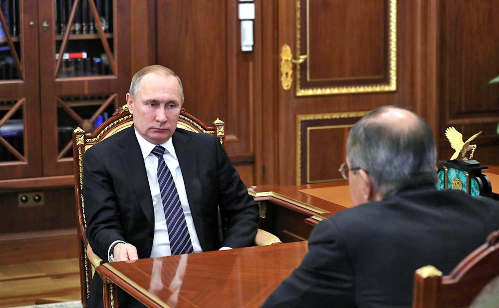 Президент России Владимир Путин и глава МИД Сергей Лавров