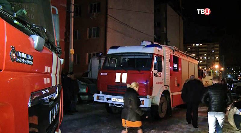 Пожар жилого дома в Краснодаре