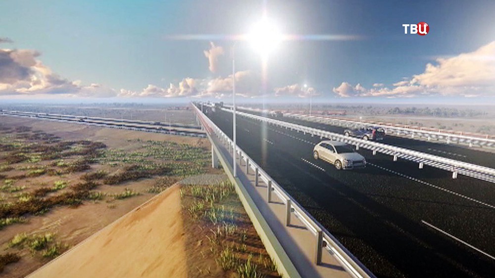 Строительство Крымского моста через Керческий пролив