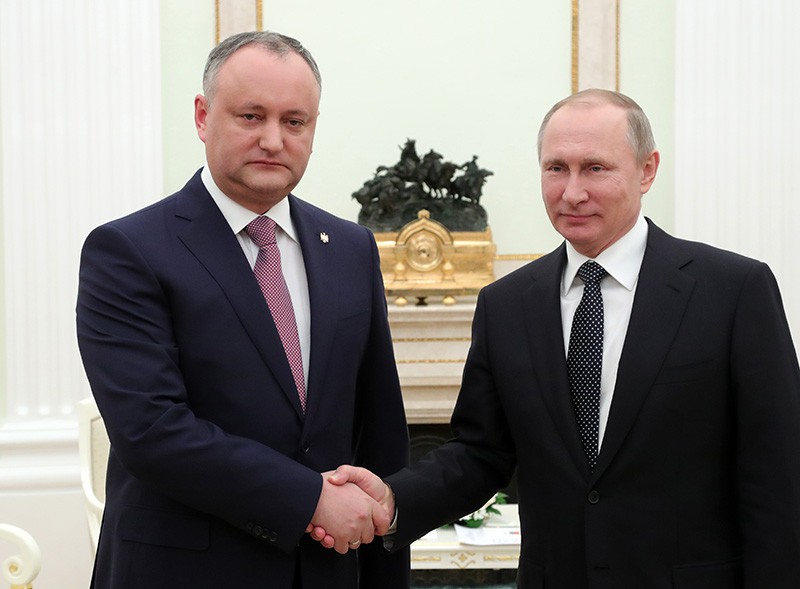 Президент России Владимир Путин и президент Республики Молдова Игорь Додон